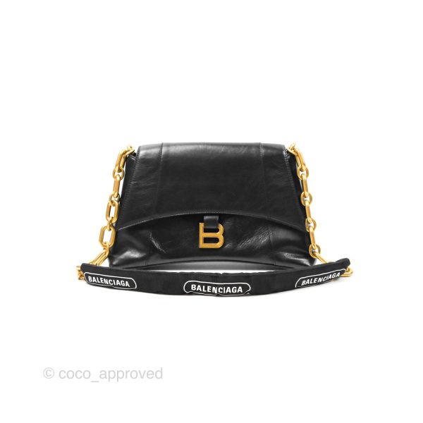 Balenciaga Small Downtown Black Shoulder Bag For Discount