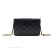 Chanel Golden Class Wallet on Chain WOC Navy Lambskin Gold Hardware For Discount