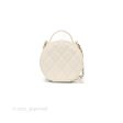 Chanel Mini Round Vanity Bag Handle With Care Ivory Caviar Online Hot Sale