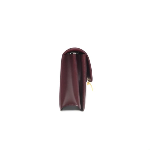 Celine Teen Classic Box Flap Burgundy Calfskin Discount