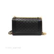 Chanel Medium Boy Quilted Black Caviar Aged Gold Hardware Fashion