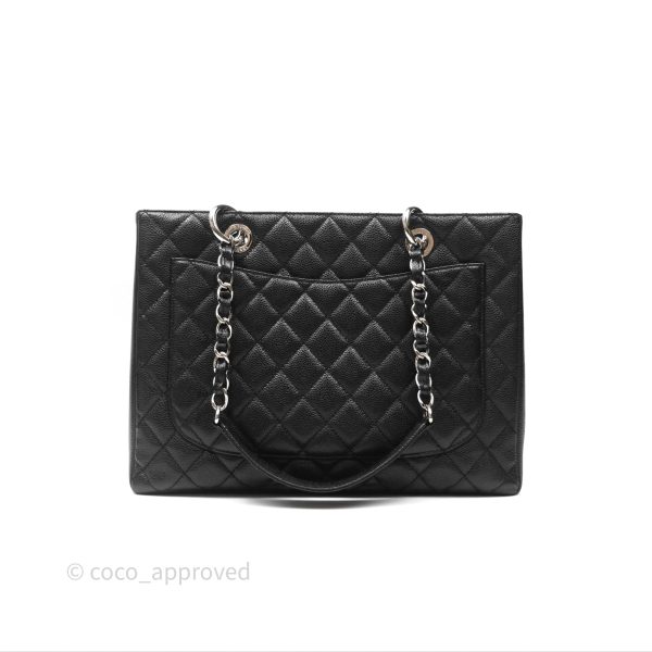 Chanel GST Black Caviar Silver Hardware Fashion