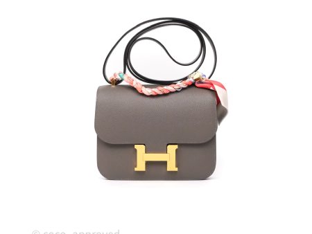 - DM Email To Purchase - Hermès Constance III Mini Veau Epsom 0L Gris Meyer Gold Hardware on Sale