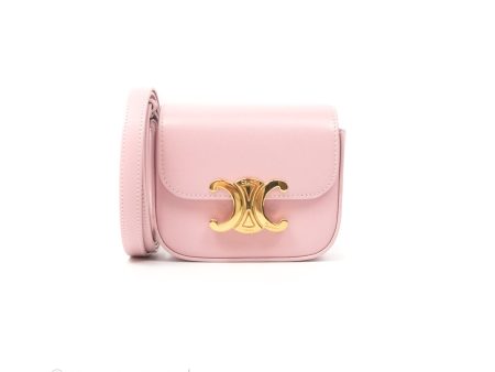 Celine Mini Triomphe Shiny Calfskin Pink Online now