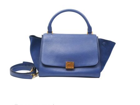 Celine Small Sleek Trapeze Blue Calfskin Online