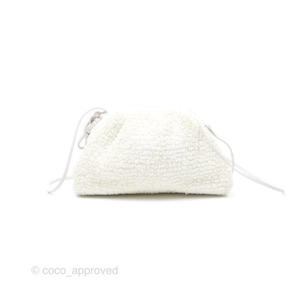 Bottega Veneta The Mini Pouch Boucle Raffia White Online now