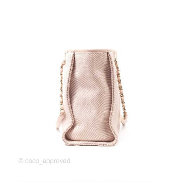 Chanel Medium Deauville Pink Canvas Gold Hardware Online now