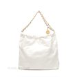 Chanel 22 Medium White Shiny Calfskin Aged Gold Hardware Online Hot Sale