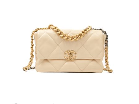 Chanel 19 Medium Beige Mixed Hardware Supply