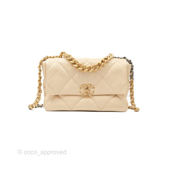 Chanel 19 Medium Beige Mixed Hardware Supply