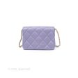 Chanel Crystal Pearl Chain Mini Flap Bag Purple Lambskin Aged Gold Hardware For Cheap