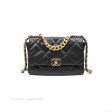 Chanel 19 Medium Black Goatskin Mixed Hardware For Cheap