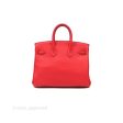 - DM Email To Purchase - Hermès Birkin 25 Retourne Rouge Tomate S5 Togo Gold Hardware For Sale