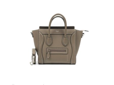 Celine Nano Luggage in Souris Drummed Calfskin For Cheap