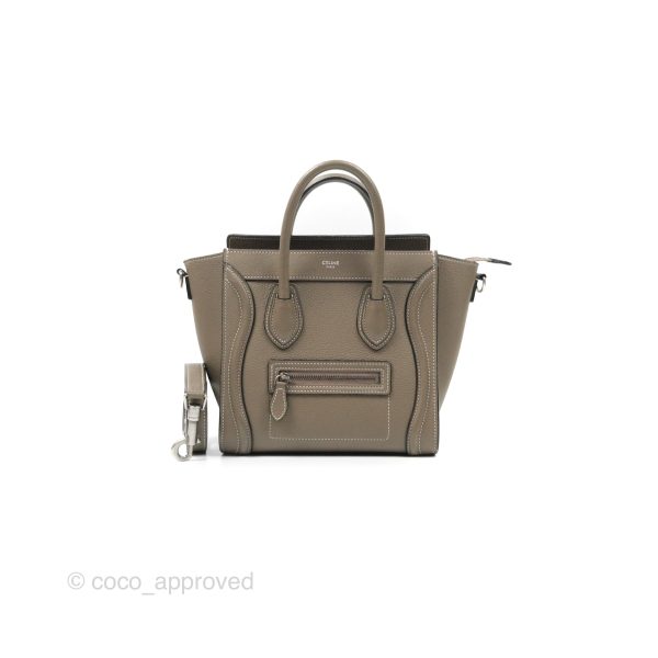 Celine Nano Luggage in Souris Drummed Calfskin For Cheap