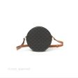 Celine Round Purse on Strap Triomphe Canvas Tan For Cheap