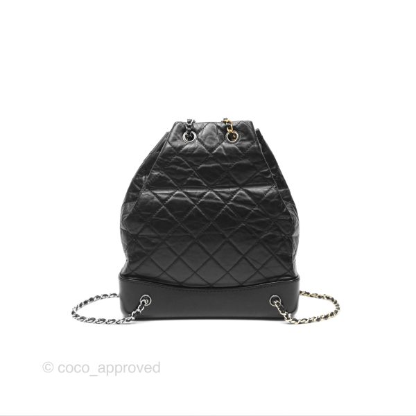 Chanel Medium Gabrielle Backpack Black Aged Calfskin Online