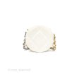 Chanel 19 Round Clutch With Chain White Glazed Calfskin Mixed Hardware Discount