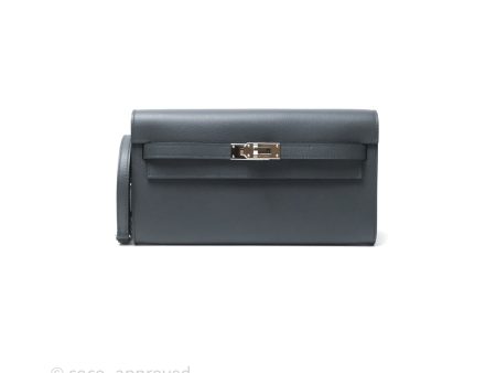 Hermès Kelly To Go Wallet Gris Misty H0 Evercolor Palladium Hardware Online