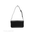 Celine Triomphe Shoulder Bag Black Calfskin on Sale