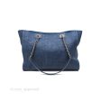 Chanel Medium Deauville Navy Canvas Gold Hardware Sale