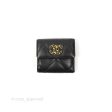 Chanel 19 Short Flap Wallet Black Lambskin Supply