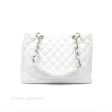 Chanel GST White Caviar Silver Hardware Discount