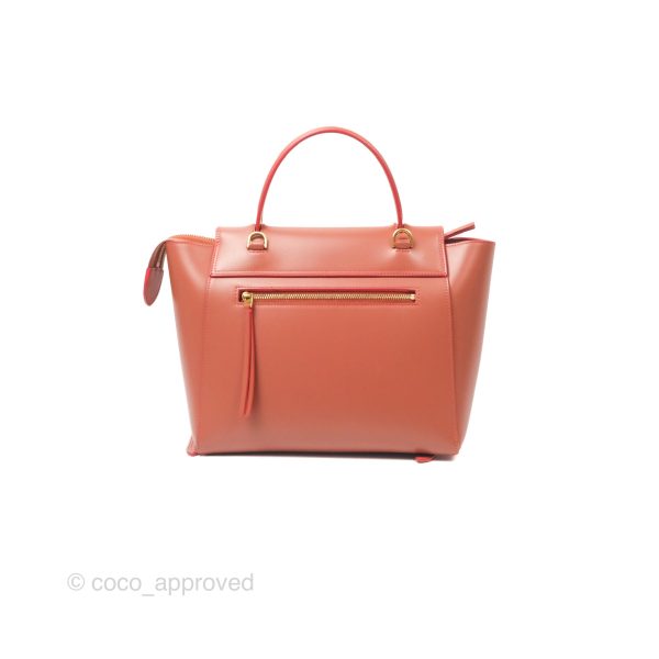 Celine Micro Belt Bag Terracotta Smooth Leather Gold Hardware Online Hot Sale