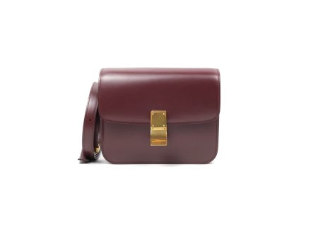 Celine Teen Classic Box Flap Burgundy Calfskin Discount