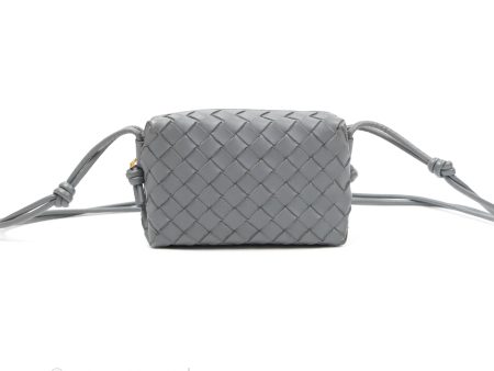 Bottega Veneta Mini Loop Camera Bag Intrecciato Lambskin Thunder Discount