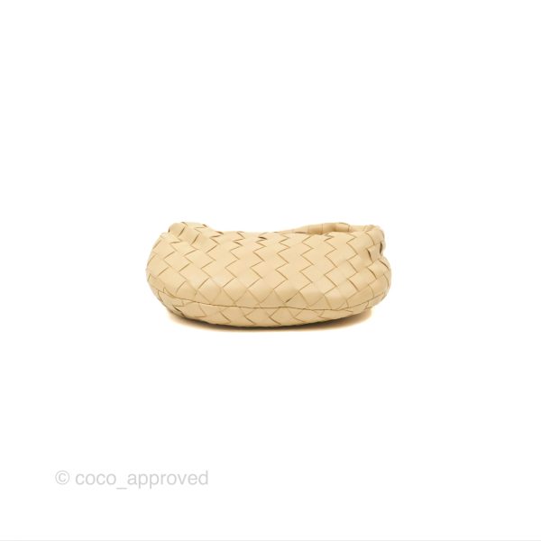 Bottega Veneta Mini Jodie Clutch Bag Intrecciato Porridge Lambskin Gold Hardware Hot on Sale