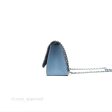 Chanel Flap Bag Tweed Blue Silver Hardware For Cheap