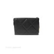 Chanel 19 Pouch Black Shiny Goatskin Mixed Hardware Supply