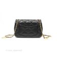 Chanel Mini Flap Bag With Heart CC Charm Black Lambskin Aged Gold Hardware For Cheap