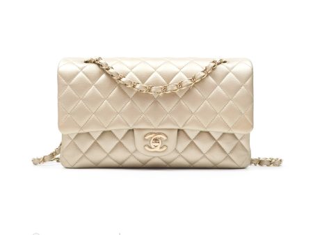 Chanel Classic M L Medium Flap Quilted Gold Caviar Gold Gold Hardware Online