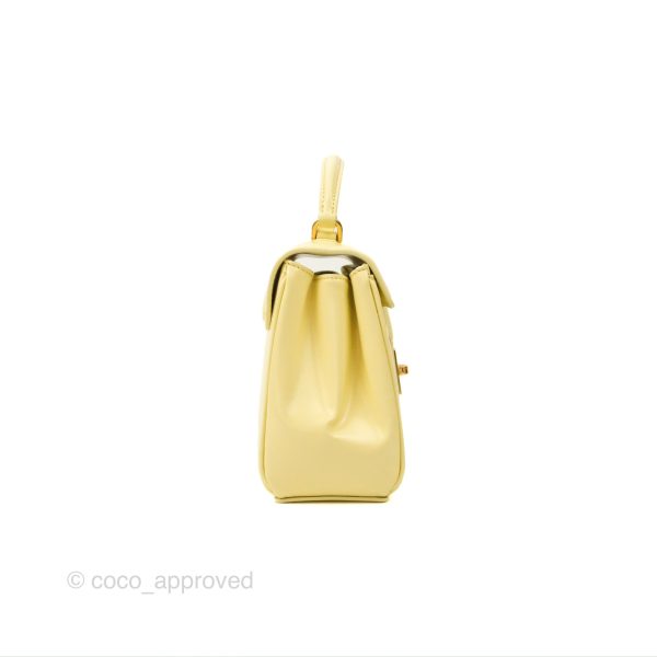 Celine Mini 16 Soft Yellow Satinated Calfskin on Sale