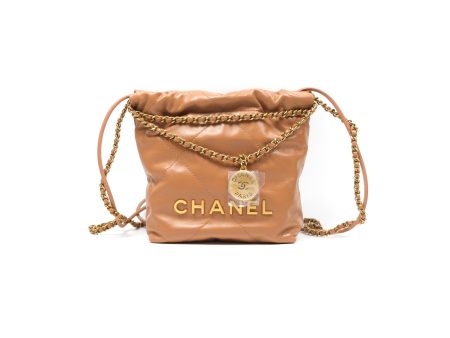 Chanel 22 Mini Bag Caramel Crumpled Calfskin Online