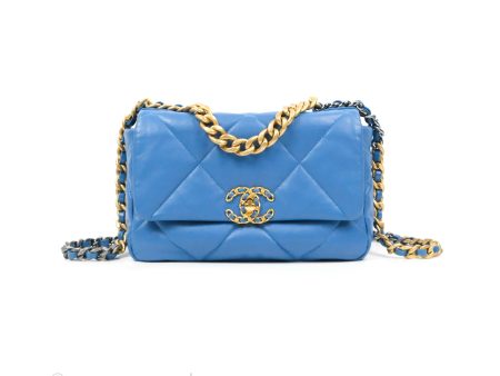 Chanel 19 Small Blue Mixed Hardware Discount