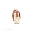 Celine Triomphe Shoulder Bag White Calfskin Triomphe Canvas Hot on Sale