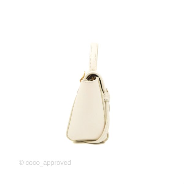 Celine Pico Belt Bag White Grained Calfskin Gold Hardware Online