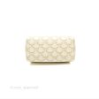 Celine Small Triomphe Canvas Boston Bag White Calfskin Discount