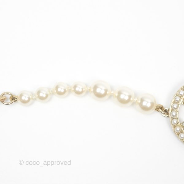 Chanel Pearl CC Bracelet Gold 17A Online Sale