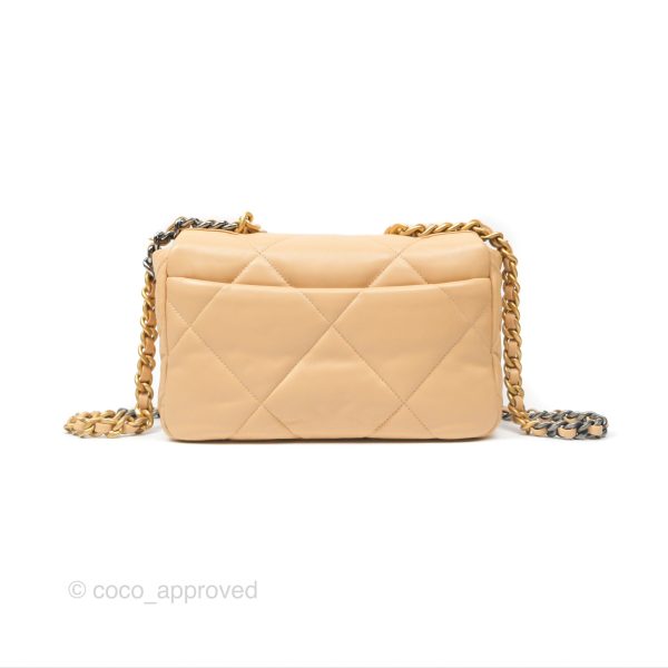 Chanel 19 Small Beige Mixed Hardware 22C For Discount