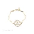 Chanel Pearl CC Bracelet Gold 17A Online Sale