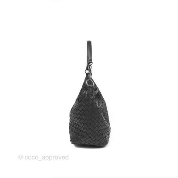 Bottega Veneta Shoulder Bag Black Nappa Intrecciato on Sale