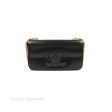 Celine Triomphe Chain Shoulder Bag Black Shiny Calfskin Hot on Sale