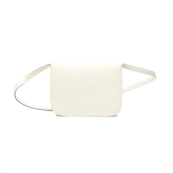 Celine Medium Classic Box Flap White Patent Gold Hardware Fashion