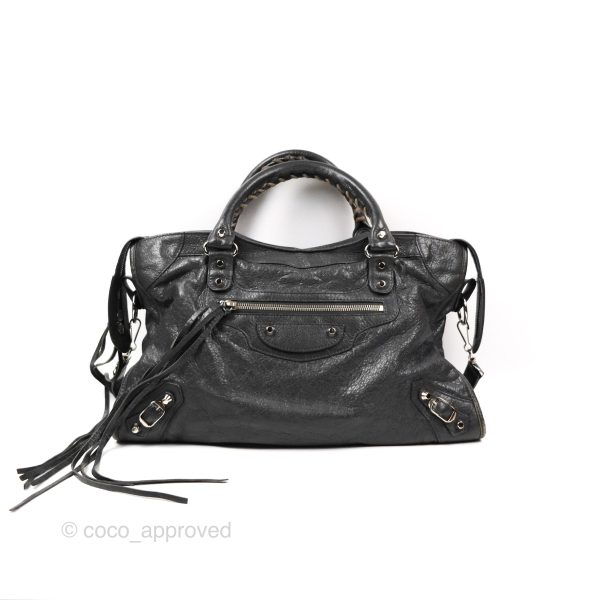 Balenciaga Classic City Bag Dark Grey Calfskin Silver Hardware Supply