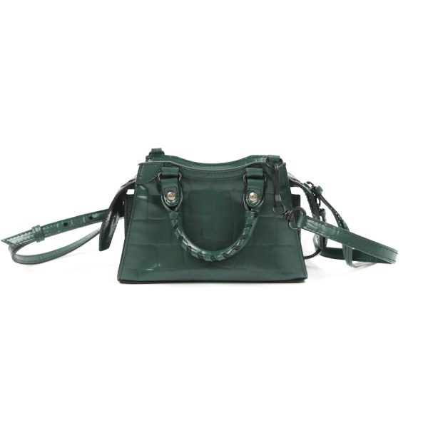 Balenciaga Mini Neo Classic City Bag Green Croc Embossed For Sale