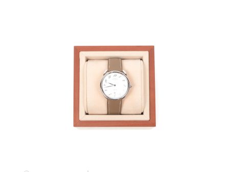 Hermès Montre Arceau Watch 40mm Etoupe Palladium Hardware Online Hot Sale